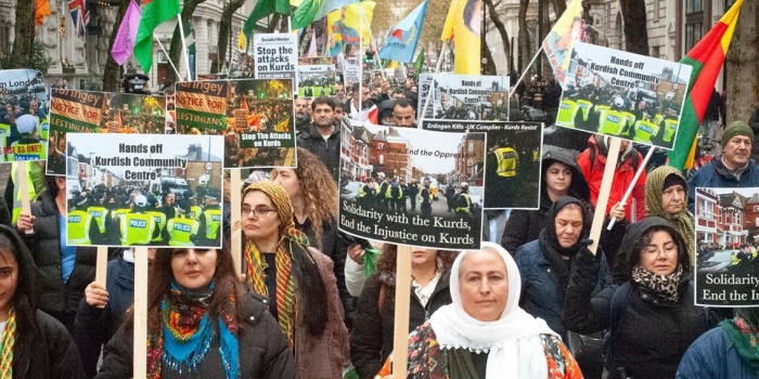 PKK yargılama protesto, Londra