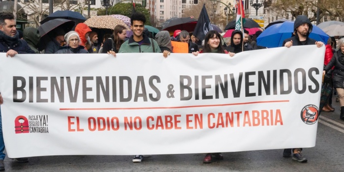 Göçmenler için eylem /foto:AFP