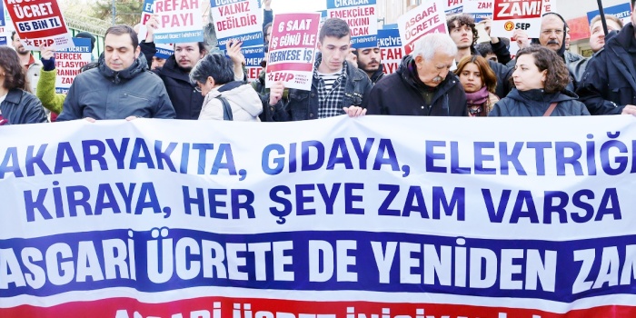 Asgari ücret protesto