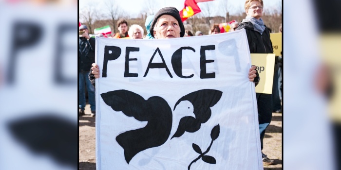 Savaş karşıtı eylem/foto:AFP